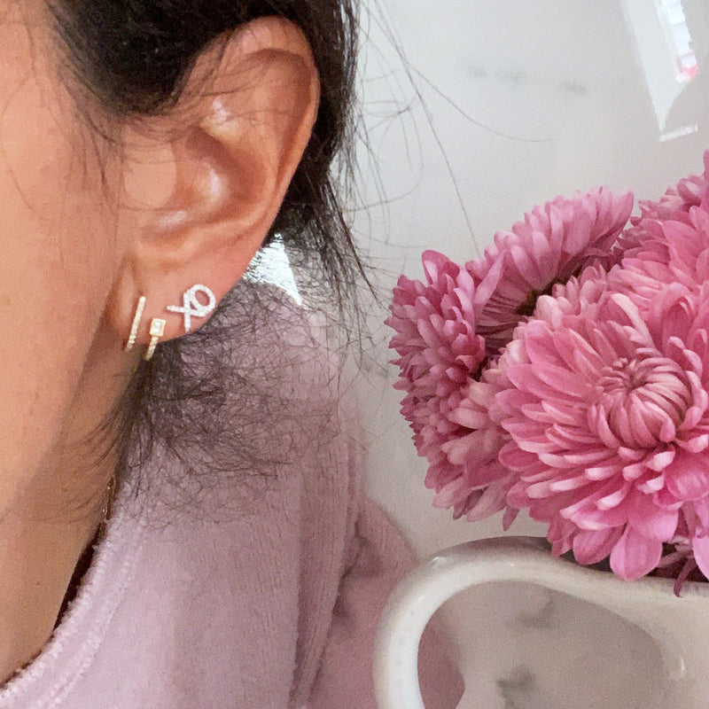 Waitlist: Double Row Huggie Baguette Hoops