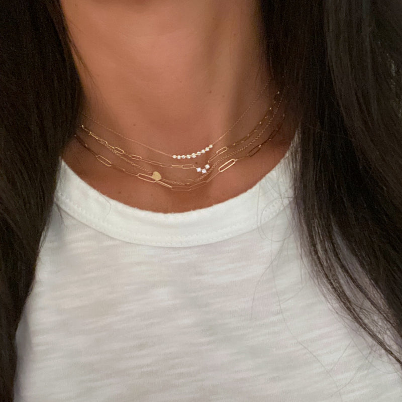Diamond Curved Bar Necklace