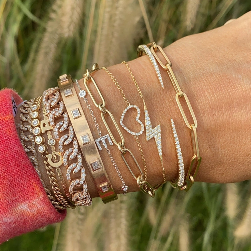 The Jill - Yellow Gold Heart Bracelet