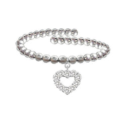 Beaded Diamond Heart Ring