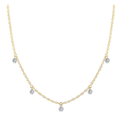 Floating Diamond Dangle Necklace