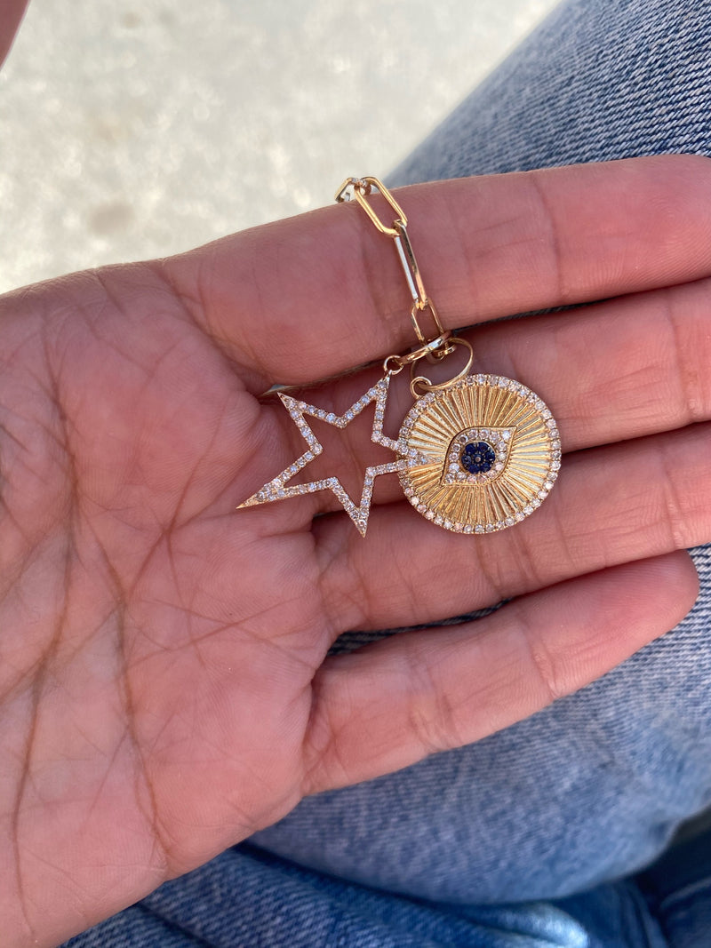 Open Diamond Star Charm