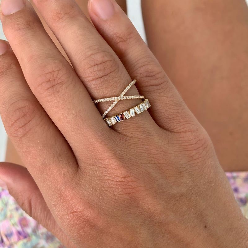 The Jamie - Baguette Stacking Ring