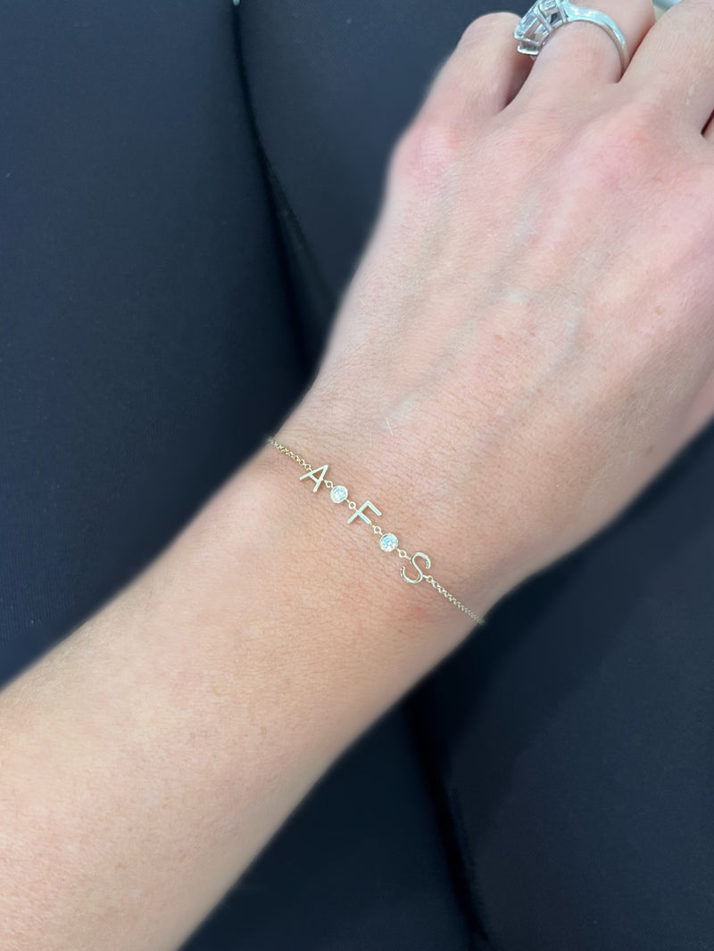 Initial Spacer Bracelet