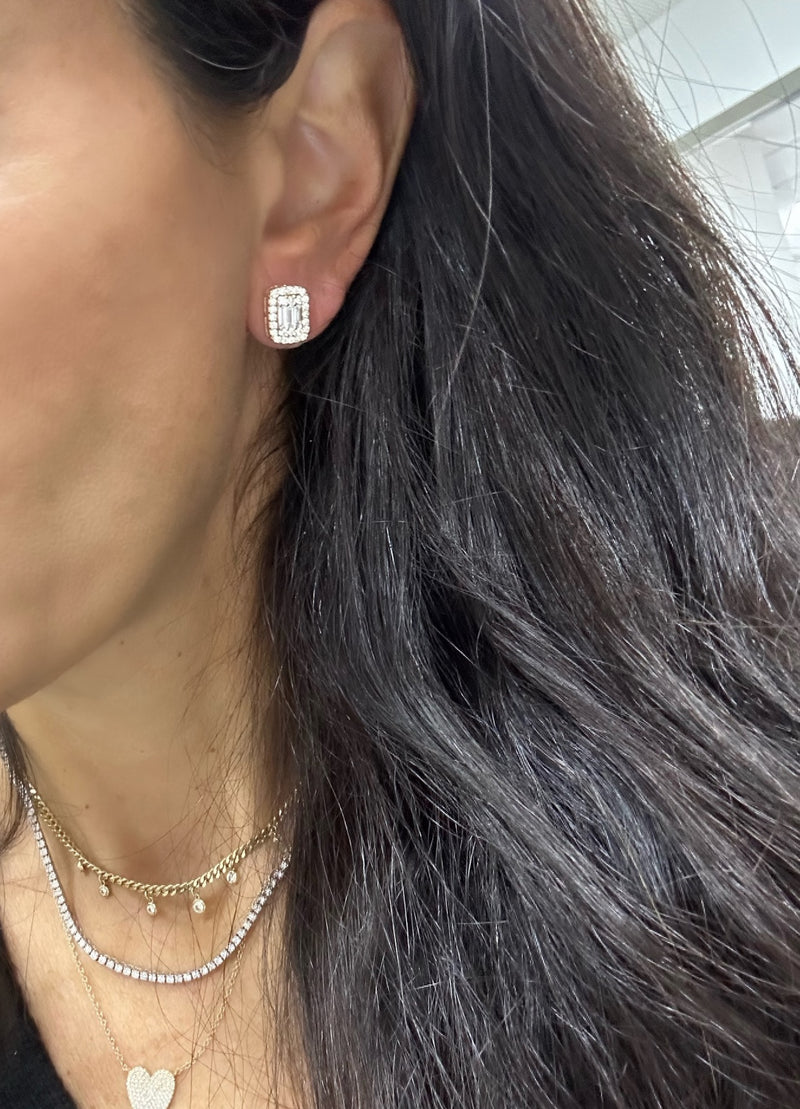 3-in-1 Diamond Illusion Earrings
