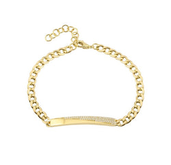 Waitlist- Gold Pave ID bar bracelet