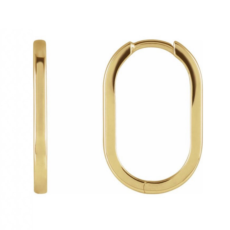 The Gold Link Oval Hoop