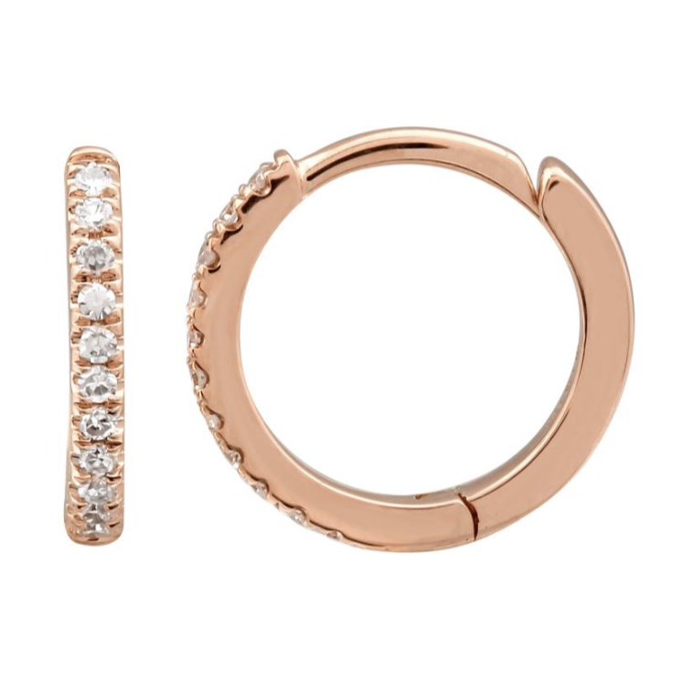 Diamond Huggie Hoop