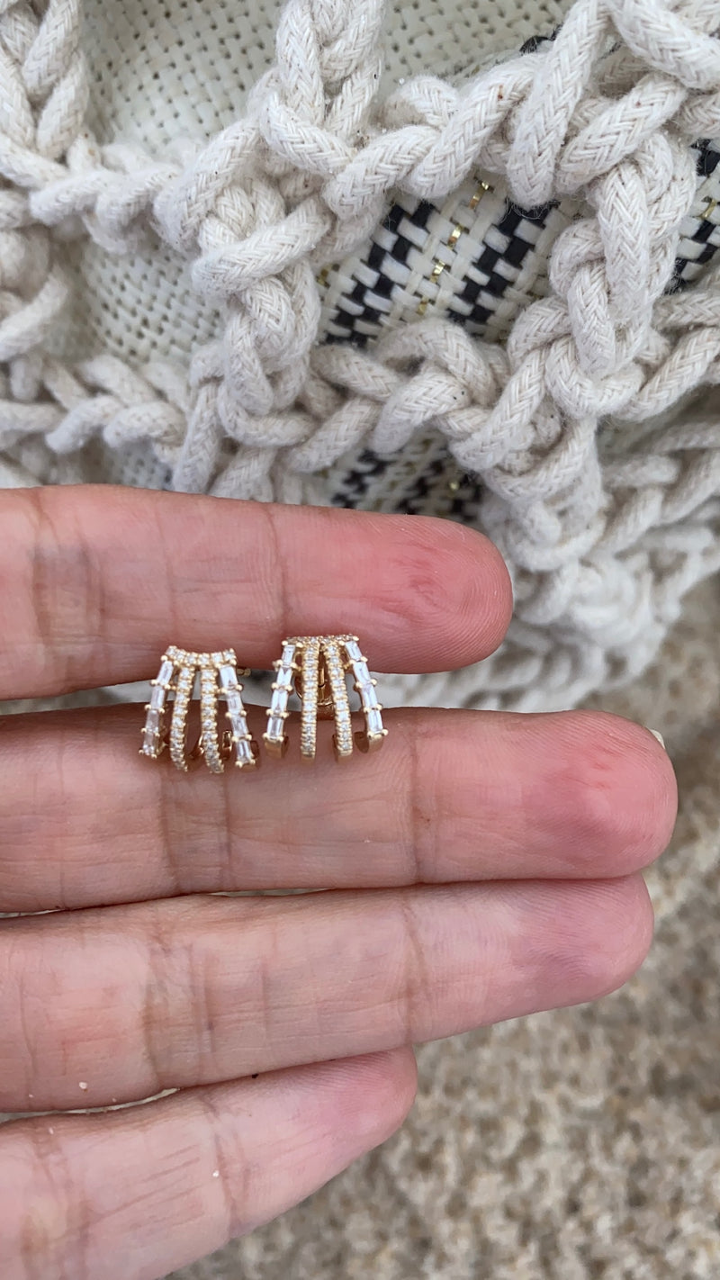 The Loren-  Diamond Cage Earrings