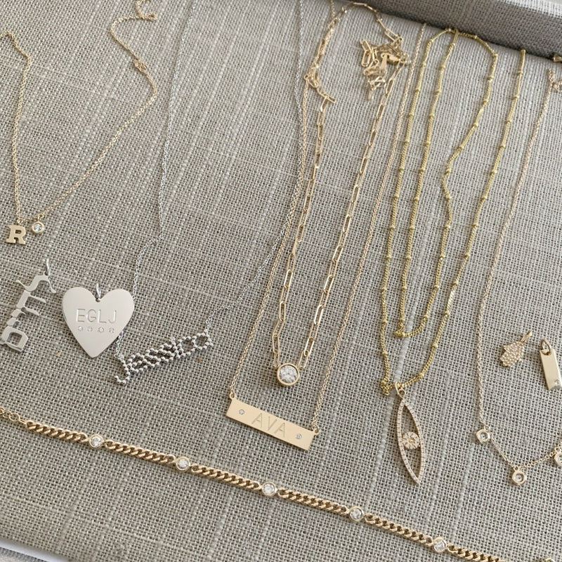 14k Saturn Chain Necklace