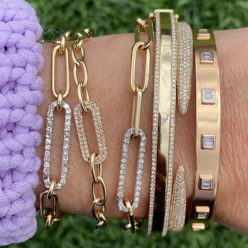 Diamond Pave Edge Bangle