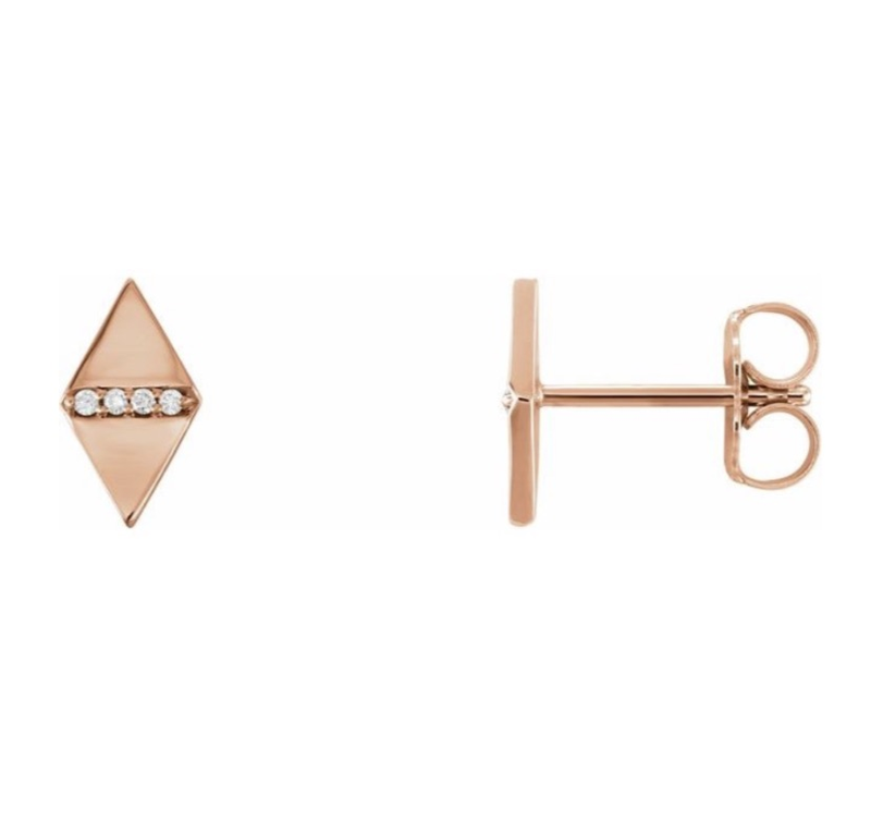 The Goldie Double Triangle Stud Earrings