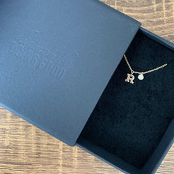 The Ella Initial Diamond Dangle Necklace