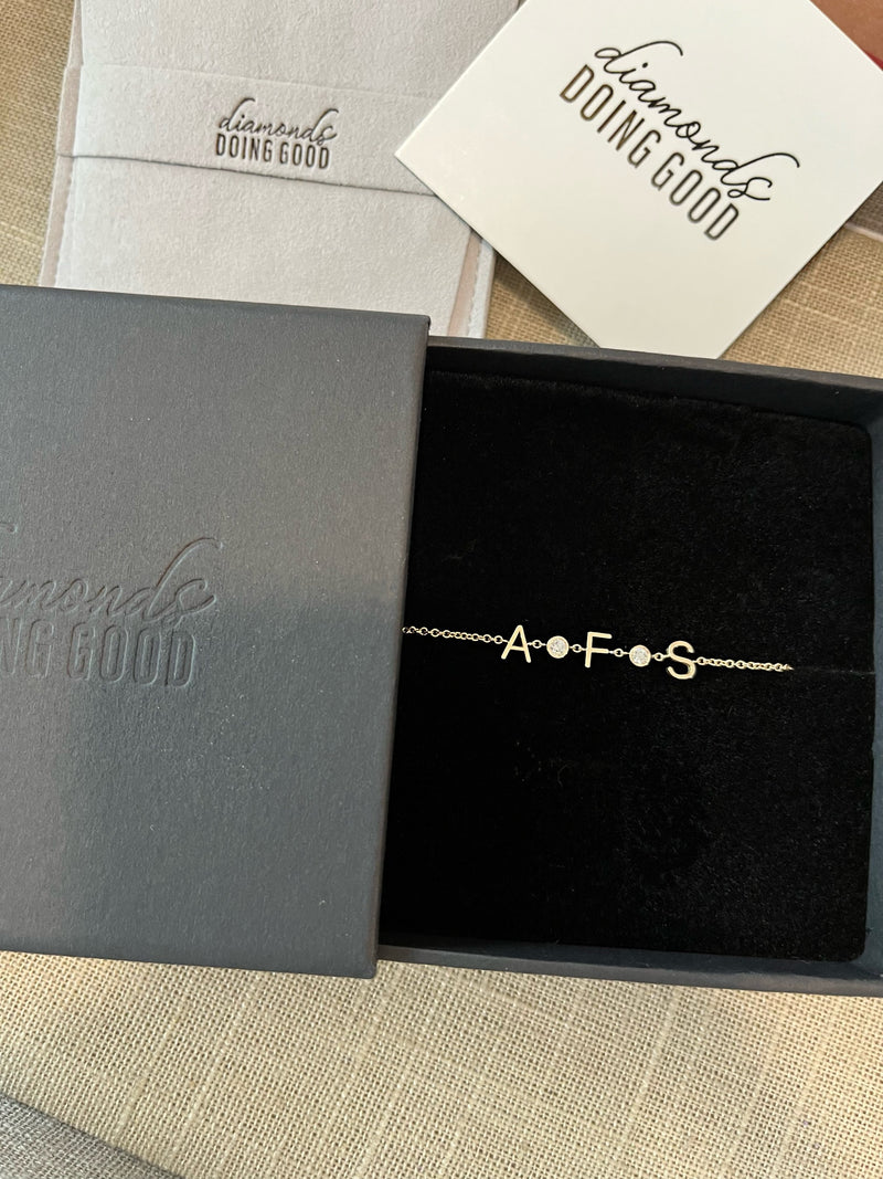 Initial Spacer Bracelet