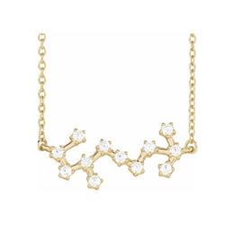 Zodiac Diamond Constellation Bar Necklace