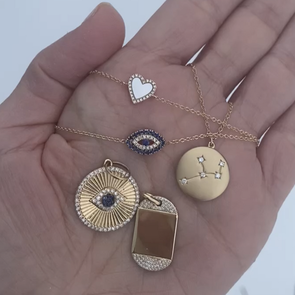 Diamond and Gemstone Heart Bracelet