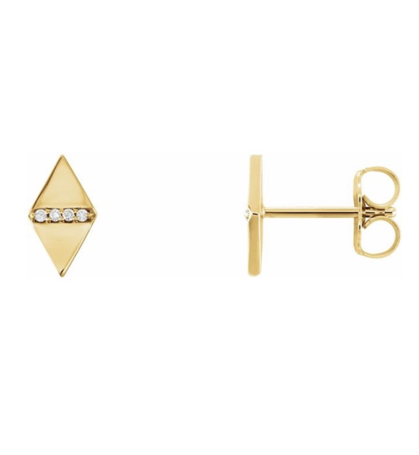 The Goldie Double Triangle Stud Earrings