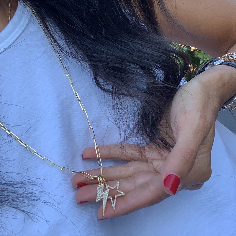 Open Diamond Star Charm