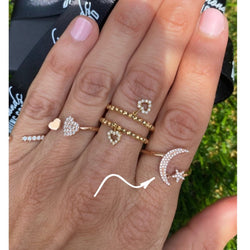 The Jordy Pave Moon & Star Ring