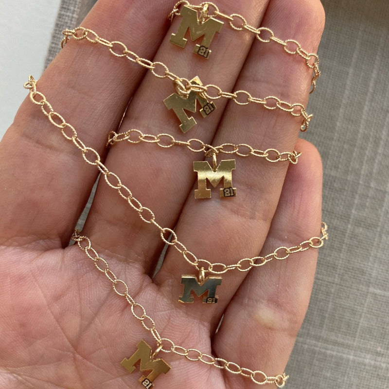 Initial Charm Chain Bracelet
