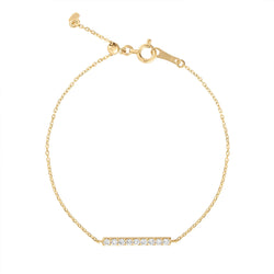 Yellow Gold Diamond Bar Bracelet